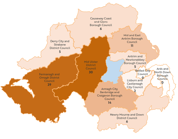 Appendix 1: Number of Misrepresented Planning Applications by Council Area